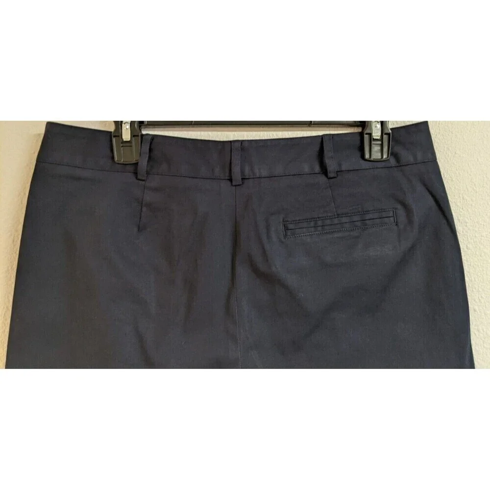 NWOT~Women's J. McGLaughlin Navy Blue Petal Shorts Scallop Trim Cotton Stretch 8